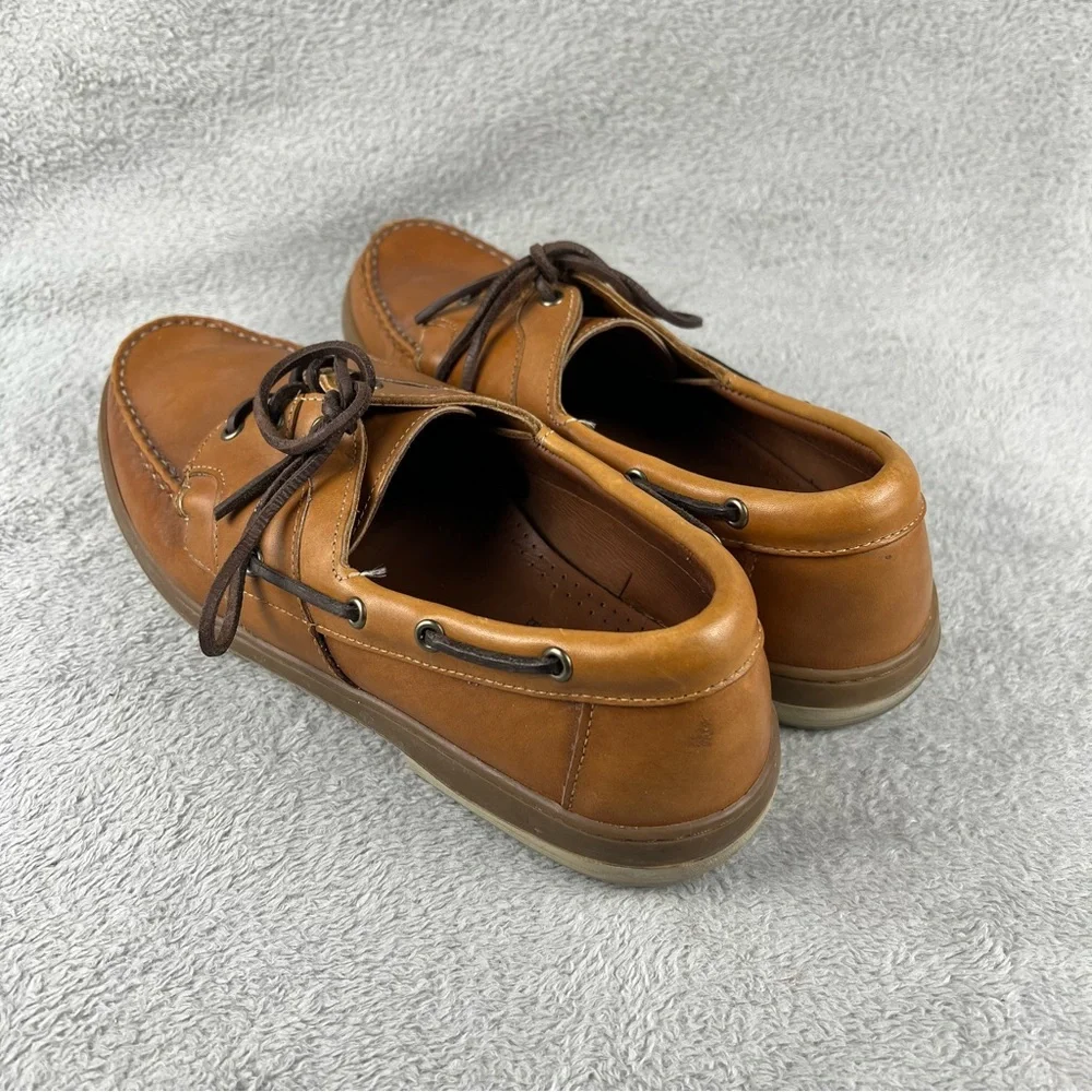 Allen Edmonds Eastport Boat Shoes Leather Mens Size 12 D Brown Loafers Deck